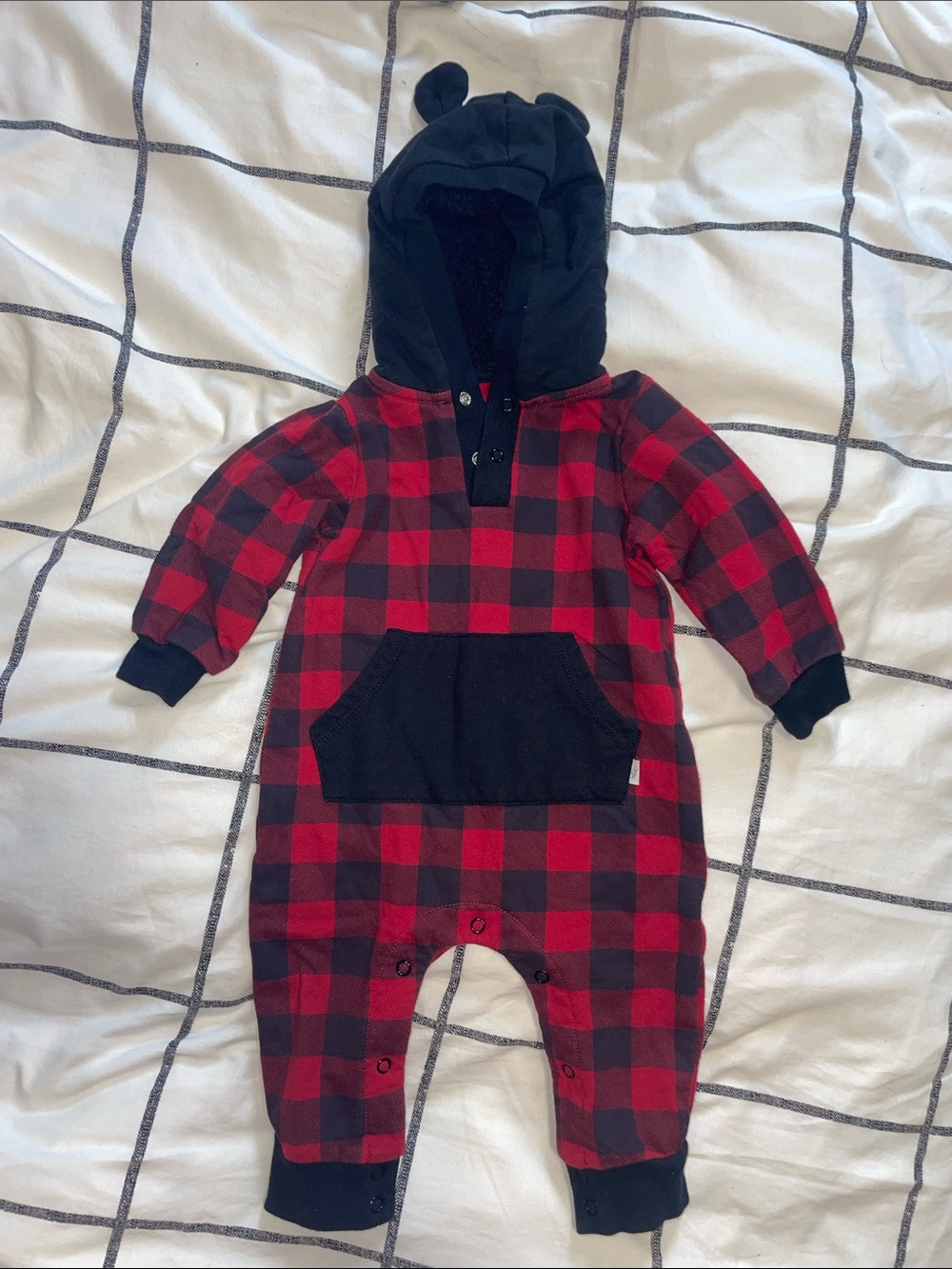 Mini Heros | Buffalo Plain Check One Piece Suit